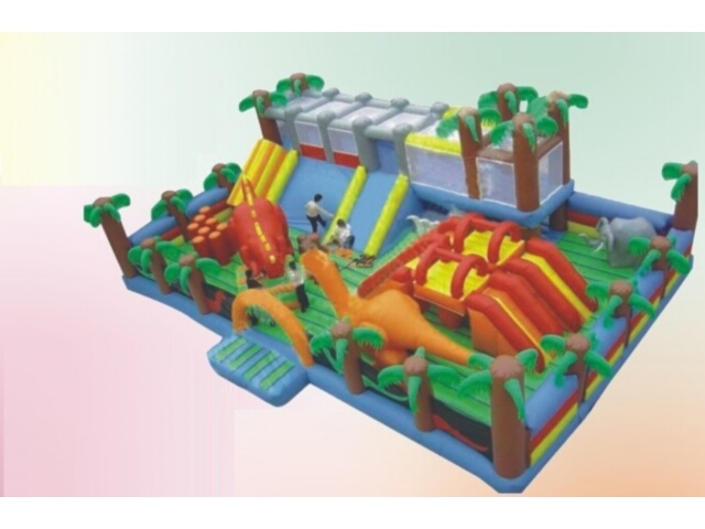 Large Jurrassic World Dinosaur Inflatable Bouncy Park